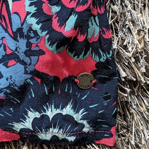 Roxy Fantasy Velvet Tribes Strappy Tropical Floral Flower Print Top Size Small - Picture 5 of 8